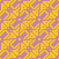 a pixelated pattern with yellow and purple colors vector