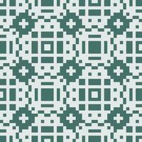 pixel art seamless pattern in green and white vector