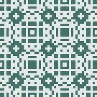 pixel art seamless pattern in green and white vector