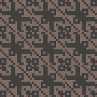 a pixel pattern in brown and black vector