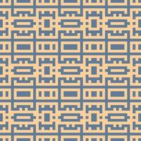 a pattern with squares and lines in blue and beige vector
