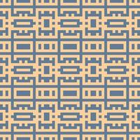 a pattern with squares and lines in blue and beige vector