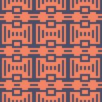 a pattern with squares and lines in orange and blue vector