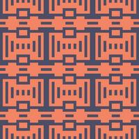 a pattern with squares and lines in orange and blue vector