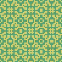 a green and yellow pixel pattern vector