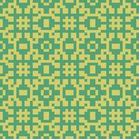 a green and yellow pixel pattern vector