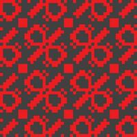 a pixelated pattern with red and black squares vector