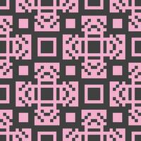 a pink and black pixel pattern vector