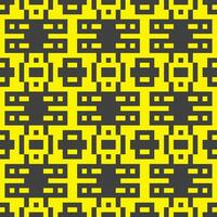 a yellow and black pixel pattern vector