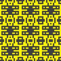 a yellow and black pixel pattern vector