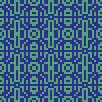 un píxel modelo en verde y azul vector