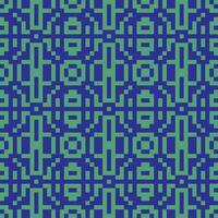 a pixel pattern in green and blue vector