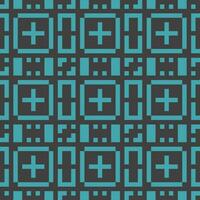 a pixel style pattern with squares and crosses vector