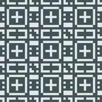 a pixelated pattern with squares and crosses vector