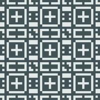 a pixelated pattern with squares and crosses vector