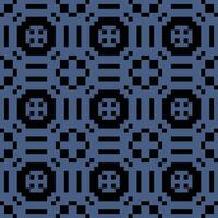 a pixel pattern with black and blue squares vector