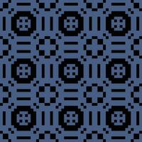 a pixel pattern with black and blue squares vector