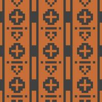 an orange and black tribal pattern vector