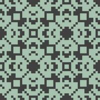 pixel square pattern green black seamless pattern vector