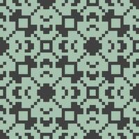 pixel square pattern green black seamless pattern vector