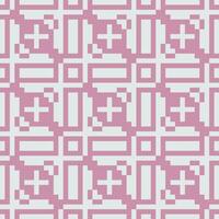 a pixel style pattern with squares and crosses vector