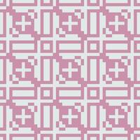 a pixel style pattern with squares and crosses vector