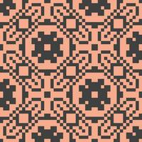 pixel art seamless pattern with squares and circles vector