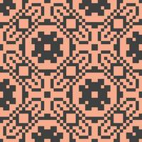 pixel art seamless pattern with squares and circles vector