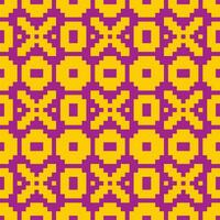 a pixel pattern with yellow and purple squares vector