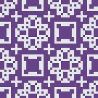 pixel art purple pattern white fabric vector