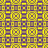 a pixelated pattern with yellow and purple squares vector