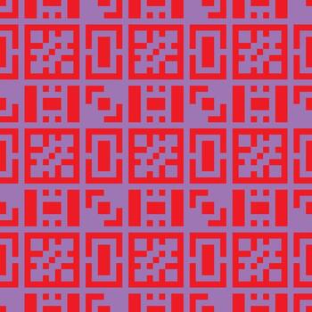 a red and purple pattern with squares vector