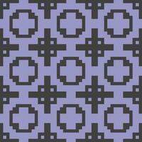 a pixel style pattern with black and purple squares vector