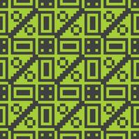 a green and black pattern with squares and squares vector