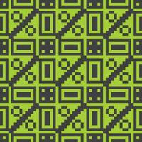 a green and black pattern with squares and squares vector