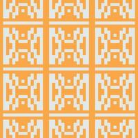 an orange and white pattern with squares vector