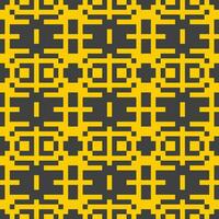 a pixel art pattern with yellow and black squares vector