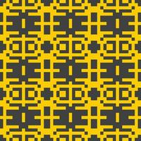 a pixel art pattern with yellow and black squares vector