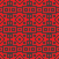 a red and black pixelated pattern vector