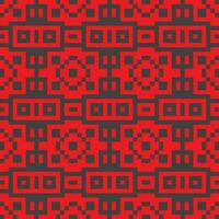 a red and black pixelated pattern vector