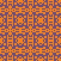 pixel art seamless pattern with orange and purple squares vector