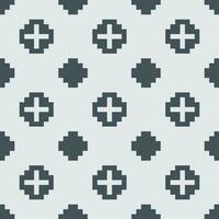 a pixelated pattern with crosses on a white background vector