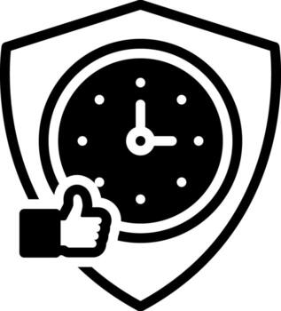 solid icon for reliability vector