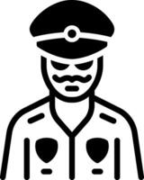 sólido icono para policía vector