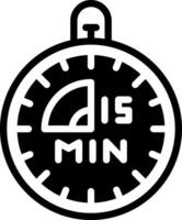 solid icon for minute vector