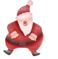 Hand Drawn Santa Claus and Festive Christmas Illustration png