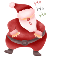 Hand Drawn Santa Claus and Festive Christmas Illustration png