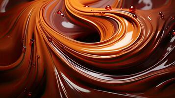 Derretido marrón dulce caramelo, Pastelería caramelo y chocolate olas antecedentes foto