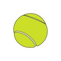 Kids drawing Cartoon Vector illustration tennis ball Isolated in doodle style