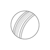 Hand drawn Kids drawing Cartoon Vector illustration cricket ball Isolated in doodle style